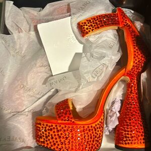 Livia-orange Chunky Sandal